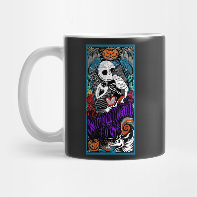 Simply Meant To Be Jack and Sally, the nightmare before Christmas, jack skellington, halloween, pumpkin king by JDVNart